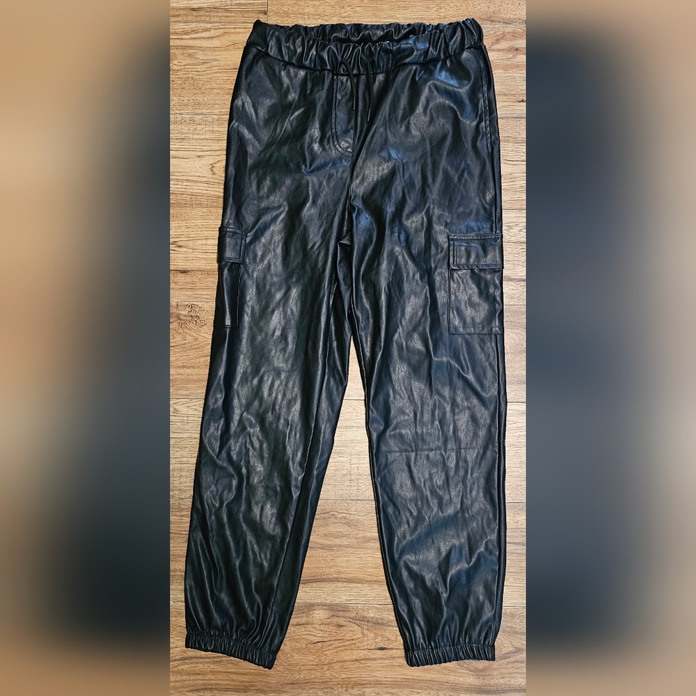 Ci Sono Black Faux Leather Pants